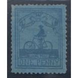Mafeking Siege: 1900 Goodyear 1d deep blue/blue Mint, slight crease at upper left, otherwise fine.