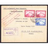 1931 Zeppelin Flight cover Germany to Rio de Janeiro 18.9.