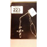 SILVER CHAIN AND CROSS