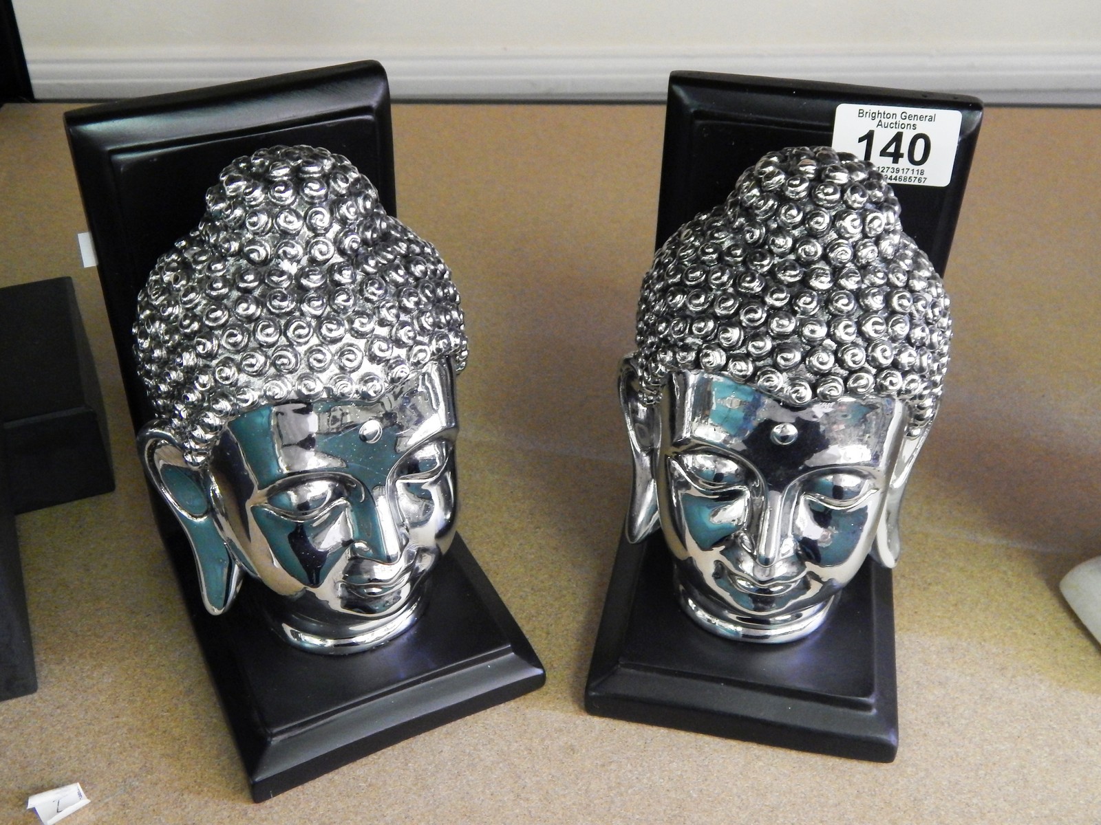 PAIR OF BUDDHA BOOKENDS