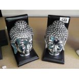 PAIR OF BUDDHA BOOKENDS