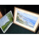 OIL AND WATERCOLOUR BY LOCAL ARTIST B WILLIAMS