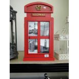 RED TELEPHONE BOX KEY CABINET