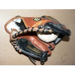 BASEBALL BAT/GLOVE AND BALL