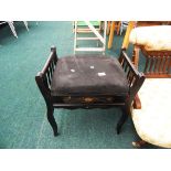 EBONISED PIANO STOOL