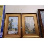 PAIR OF SIGNED WATERCOLOURS BY F WATTERS