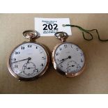 2 SILVER POCKET WATCHES WALDO AND CLIO