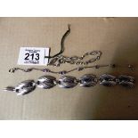 3 SILVER BRACELETS