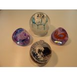 4 CAITHNESS PAPERWEIGHTS