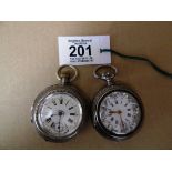2 SILVER POCKET WATCHES