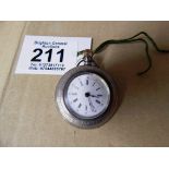 S & F SILVER MINIATURE POCKET WATCH