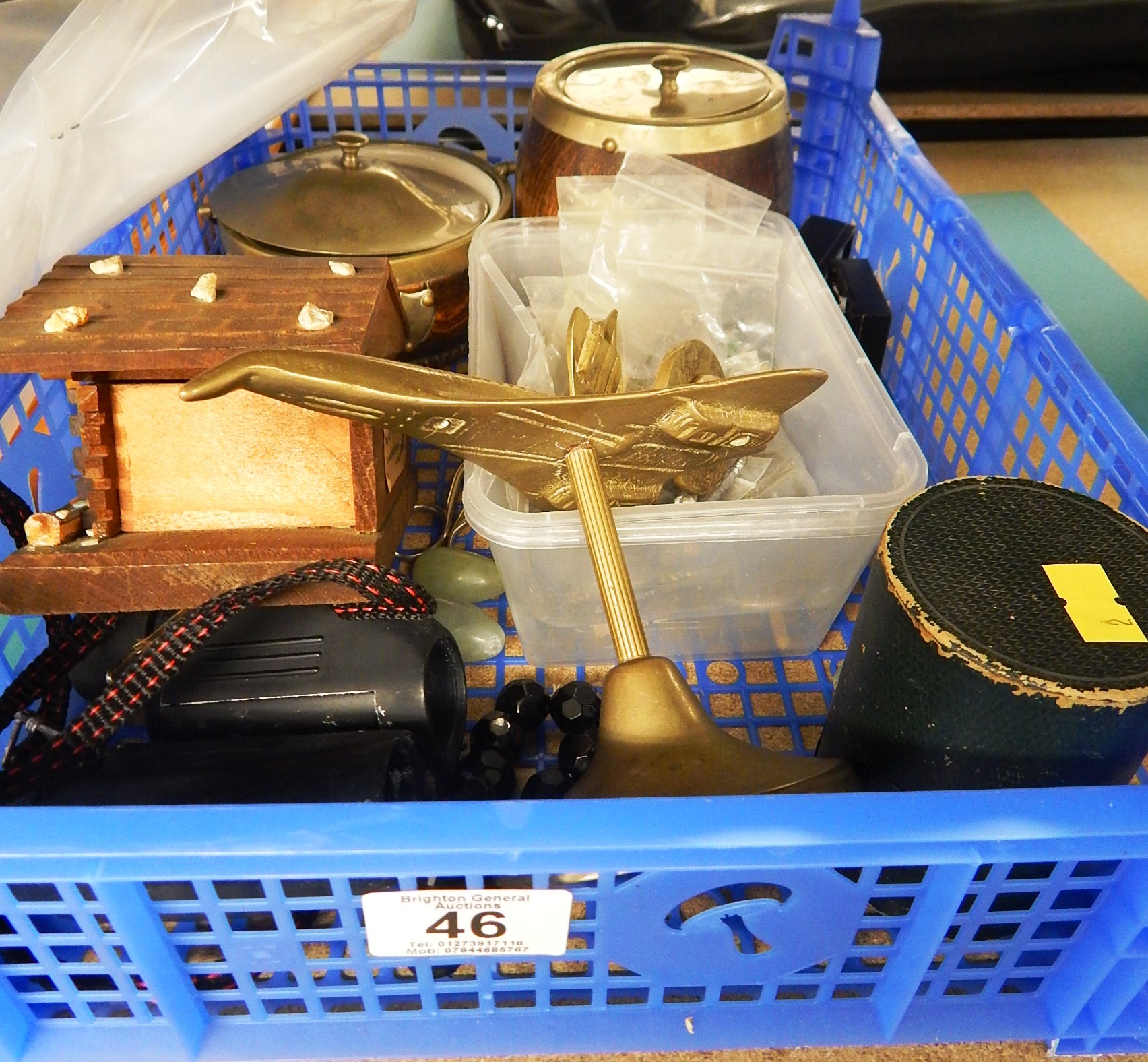 CRATE OF MIXED ITEMS INC 2 BRASS CONCORDES