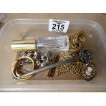 SMALL TUB OF MAINLY COSTUME JEWELLERY