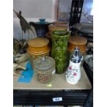 QUANTITY VINTAGE HORNSEA JARS - COFFEE, TEA