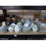 LARGE QUANTITY OF ORIENTAL STYLE CHINA INC TEA-SET AND VASES