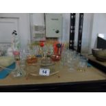 MIXED GLASS ICL SET OF VINTAGE COLOURED SHOT GLASSES