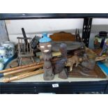 MIXED WOODEN ITEMS INC WALKING STICKS AND DESK TIDY