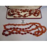 3 NECKLACES INC AGATE AND CORAL