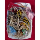 BOX OF COSTUME JEWELLERY