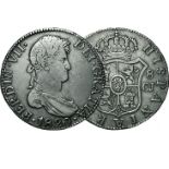 Espagne. 8 Reales 1820 CJ. Séville. Km.466.3.TB 30/60