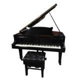 Steinway C.1968 A 6ft 11 Model B grand piano in an ebonised case raised on square tapered legs