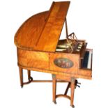 Ascherberg Perzina C.1915 A 5ft 3 rare art case grand piano in a quartered satinwood case with ebony