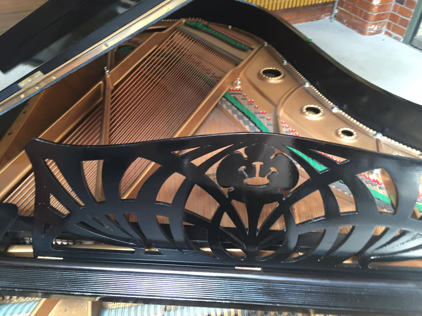 Schiedmayer      C.1900 A 6ft 4 grand piano in an ebonised case raised on square tapered lags. - Image 3 of 4
