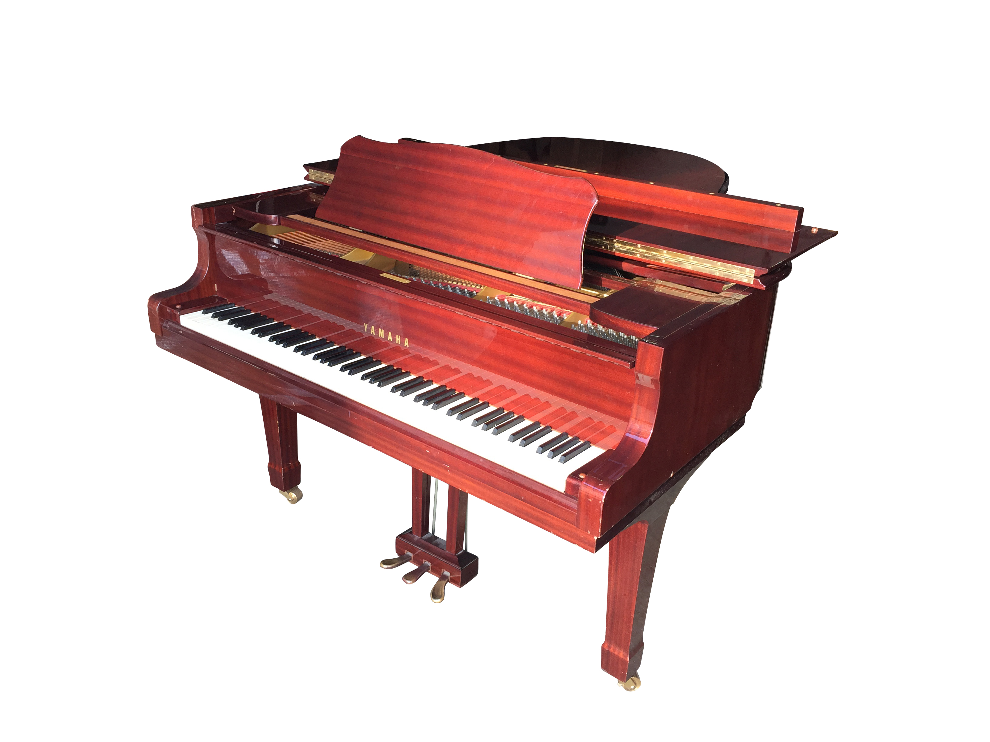 Yamaha C.1976 An 5ft 7 Model G2 grand piano in a mahogany polyester case raised on square tapered