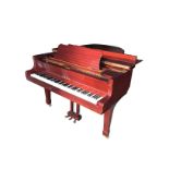 Yamaha C.1976 An 5ft 7 Model G2 grand piano in a mahogany polyester case raised on square tapered
