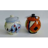 Limited edition Bern & Villars pattern jar and covers, each modelled by Denise Steele for Heron