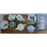 A collection of contemporary tea and table wares to include Royal Worcester dishes, Denby