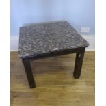 A marble topped occasional table, 69 x 53cm