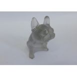 Opaque glass French Bulldog figure, 6.5cm high