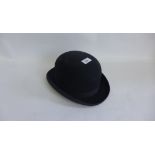 Cunningham & Co, Edinburgh black felt bowler hat, size 7