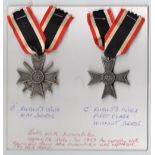 German Merit Knights crosses awarded by Nazis to military & civilians, the Swastika was replaced