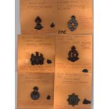 WW2 war economy British military cap badges ; Royal Artillery; General List; Royal Army Service