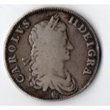 Crown 1662 Fine. Centre of shield faint on Rev., edge undated, Rose below bust. Reserve: £160