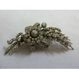 A Victorian entremble floral diamond brooch