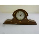 Edwardian 8 day mantle clock with satin wood inlays