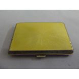 Continental white metal and enamel cigarette case