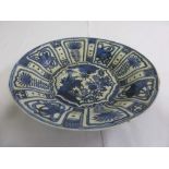 Chinese blue and white Kraak style dish