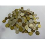 A quantity of foreign coins approx 620g