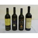 Four 70cl bottles of wine to include three Spanish and a Russian Merlot