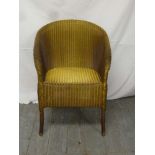 Lloyd Loom chair with original label to base