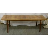 Staples and Co. Teak coffee table circa 1970, label to base