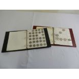 Two albums of mixed English pre decimal silver and copper coins