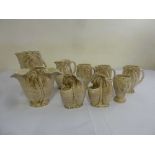 Beswick porcelain palm tree design to include jugs and vases  (9)