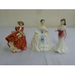 Three Royal Doulton figurines, Kelly HN2478, For You HN3863 and Top of the Hill HN1834