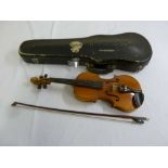 Half size student violin with bow and carrying case