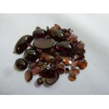 A quantity of loose garnets various sizes and shapes,  approx 100ct